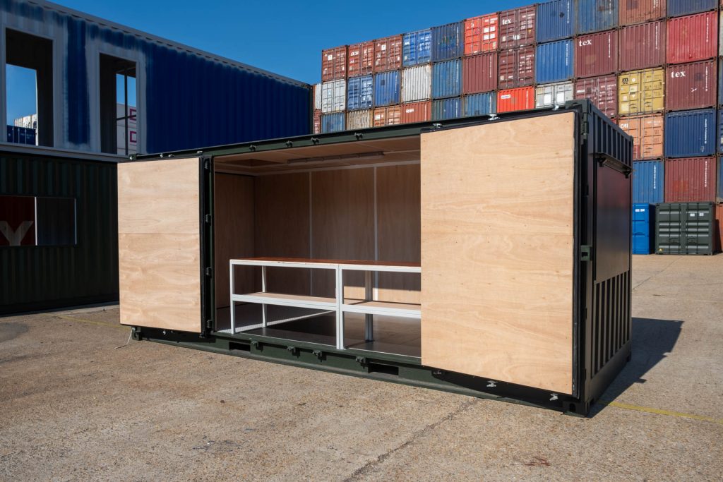 Open Sider Container with Bar