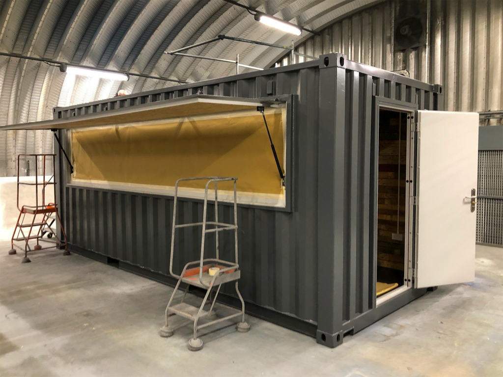 Shipping Container Bar Conversion in Progress